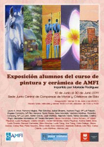 Exposición alumnos del curso de Pintura y Cerámica de AMFI