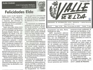 Valle de Elda 13 de enero de 2012: Felicidades Elda, por José Cremades Mellado. Presidente de ADOC