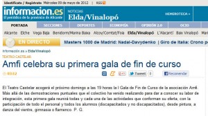 informacion.com 9 de mayo de 2012 AMFI celebra su primera gala fin de curso