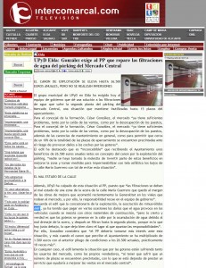 intercomarcal.com 13 de marzo de 2014 UPyD Elda: González exige al PP que repare las filtraciones de agua del párking del Mercado Central