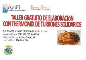 Taller gratuito de elaboración con Thermomix de turrones solidarios