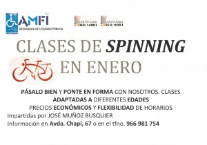 Clases de Spinning en enero