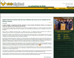 vivirdigital.com 19 de enero de 2015 Adela Pedrosa invierte más de tres millones de euros en la ciudad en los últimos meses