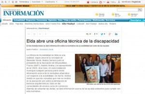 diarioinformacion.com 30 de abril de 2015 Elda abre una oficina técnica de la discapacidad