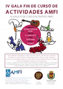 IV Gala Fin de Curso de Actividades AMFI El día 21 de junio en el Teatro Castelar (Elda) 