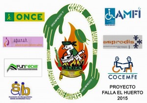 Cartel del proyecto de la Falla El Huerto dedicado a la discapacidad Discapacita"T"