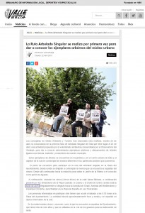 valledeelda.com 22 de abril de 2015 La Ruta Arbolado Singular se realiza por primera vez para dar a conocer los ejemplares arbóreos del núcleo urbano