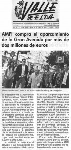 Valle de Elda 26 de junio de 2015 AMFI compra el aparcamiento de Gran Avenida por más de dos millones de euros 