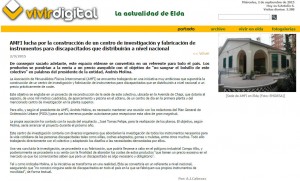 vivirdigital.com 2 de septiembre de 2015 AMFI lucha por la construcción de un centro de investigación y fabricación de instrumentos para discapacitados que distribuirán a nivel nacional