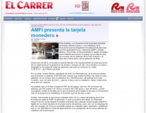 diarioelcarrer.es 15 de octubre de 2015 AMFI presenta la tarjeta monedero