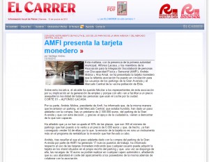 diarioelcarrer.es 15 de octubre de 2015 AMFI presenta la tarjeta monedero