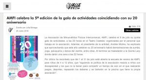 valledeelda.com 28 de junio de 2016 AMFI celebra la 5ª edición de la gala de actividades coincidiendo con su 20 aniversario