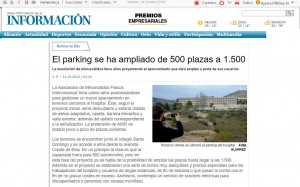 El parking se ha ampliado de 500 plazas a 1.500