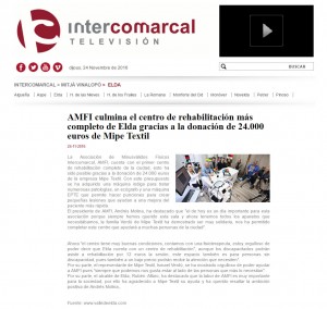 AMFI culmina el centro de rehabilitación más completo de Elda gracias a la donación de 24.000 euros de Mipe Textil