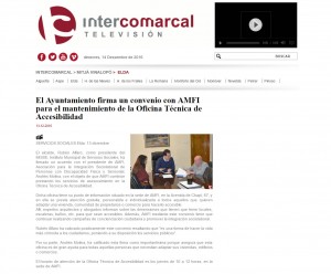 El Ayuntamiento firma un convenio con AMFI para el mantenimiento de la Oficina Técnica de Accesibilidad