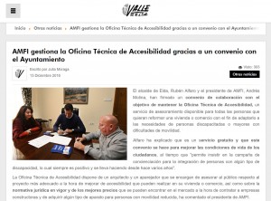 AMFI gestiona la Oficina Técnica de Accesibilidad gracias a un convenio con el Ayuntamiento
