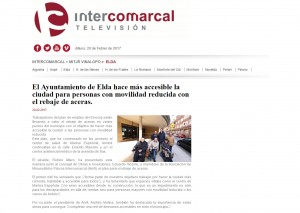 El Ayuntamiento de Elda hace más accesible la ciudad para personas con movilidad reducida con el rebaje de aceras.