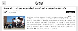 Destacada participación en el primera Mapping party de cartografía
