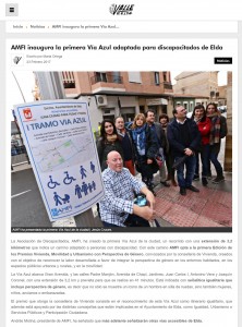 AMFI inaugura la primera Vía Azul adaptada para discapacitados de Elda Escrito por Marta Ortega