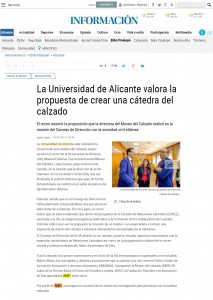 La Universidad de Alicante valora la propuesta de crear una cátedra del calzado