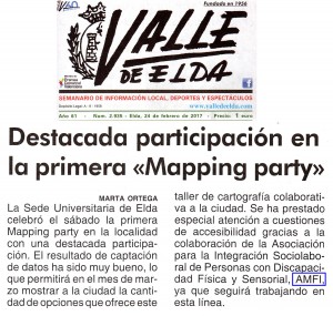 Destacada participación en la primera Mapping Party
