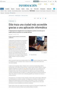 Elda traza una ciudad más accesible gracias a una aplicación informática El Departamento de Geografía de la UA ha dibujado los primeros recorridos que se pueden utilizar por personas con movilidad reducida