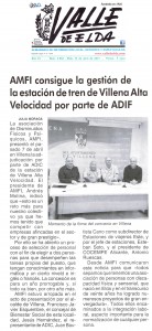 AMFI consigue la gestión de la estación de tren de Villena Alta Velocidad por parte de ADIF