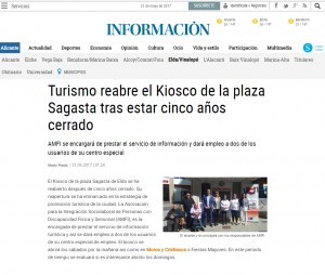 Turismo reabre el Kiosco de la plaza Sagasta tras estar cinco años cerrado