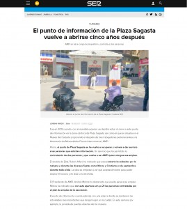 El punto de información de la Plaza Sagasta vuelve a abrirse cinco años después AMFI se hace cargo de la gestión y contrata a dos personas