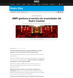 AMFI gestiona el servicio de acomodador del Teatro Castelar