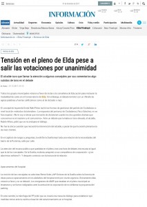 Tensión en el pleno de Elda pese a salir las votaciones por unanimidad