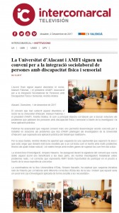 La Universitat d’Alacant i AMFI signen un conveni per a la integració sociolaboral de persones amb discapacitat física i sensorial