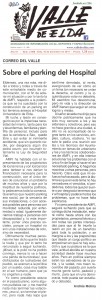 Correo del Valle Sobre el parking del Hospital. Por Andrés Molina