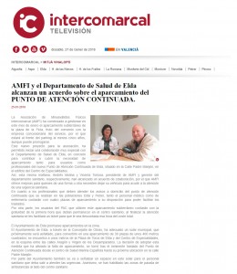 AMFI y el Departamento de Salud de Elda alcanzan un acuerdo sobre el aparcamiento del PUNTO DE ATENCIÓN CONTINUADA.